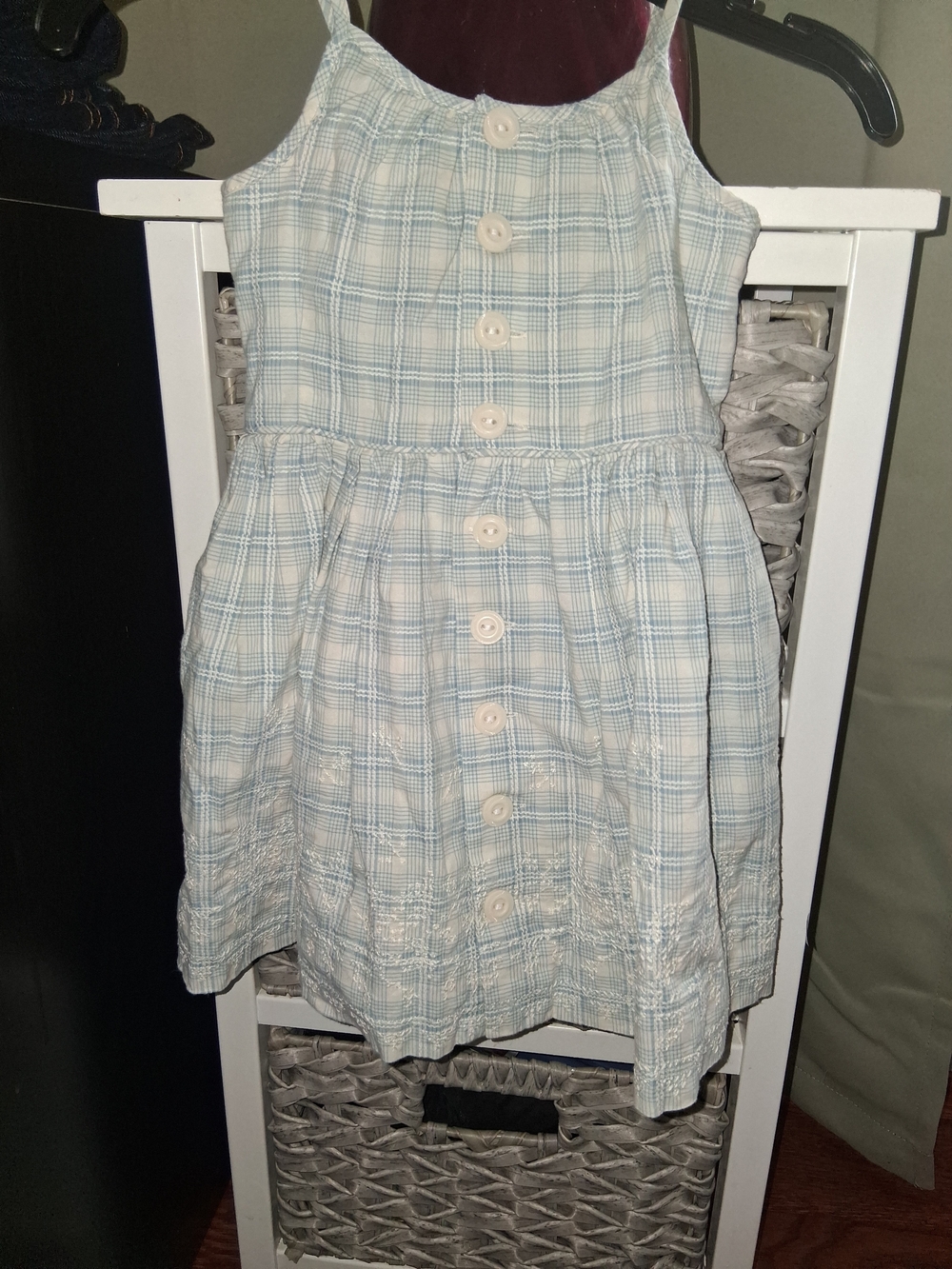Polo by Ralph Lauren Light Blue Plaid Button-Front Dress